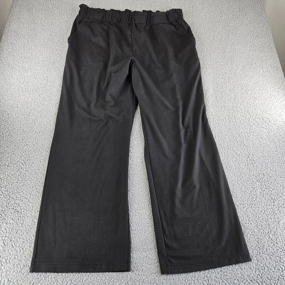 Joie Pants Womens XL Black Stretch High Rise Pull On Business Casual Paper Bag